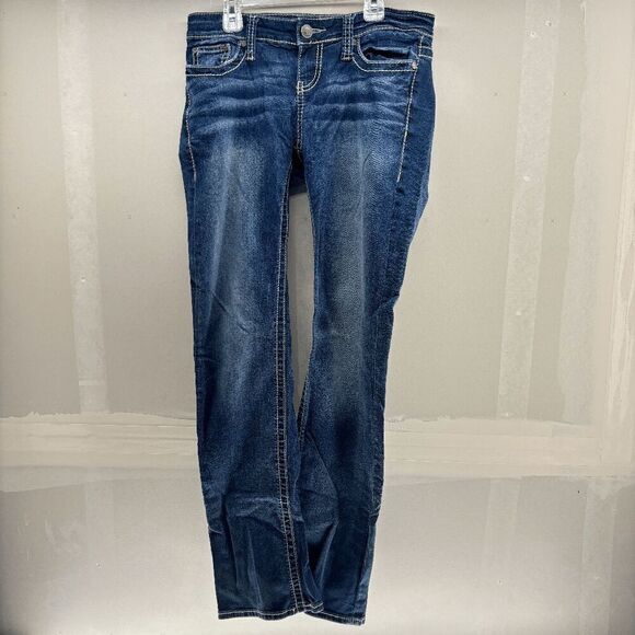 BKE Sabrina Jeans Womens 31x32 Denim Bootcut Flare Stretch Dark Wash Pants NWOT - Picture 1 of 6